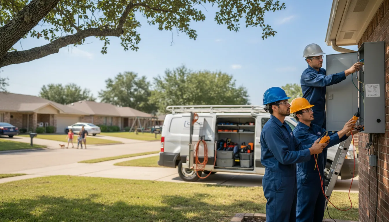 Certified electrician providing emergency electrical services in Countyline, OK